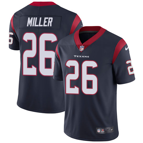 Nike Texans #26 Lamar Miller Navy Blue Team Color Men's Stitched NFL Vapor Untouchable Limited Jersey - Click Image to Close